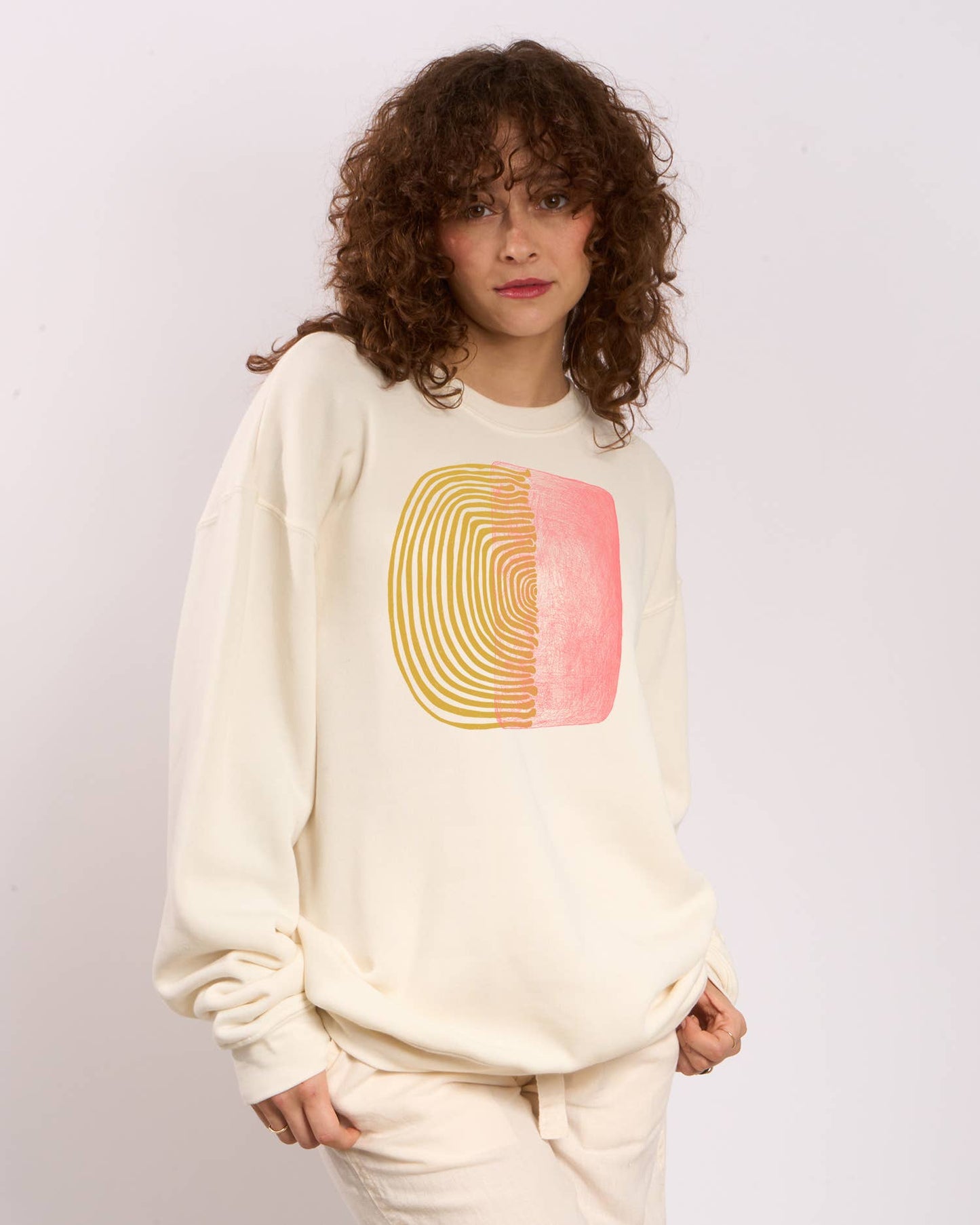 Two Parts Women's Oversized Fleece Sweatshirt