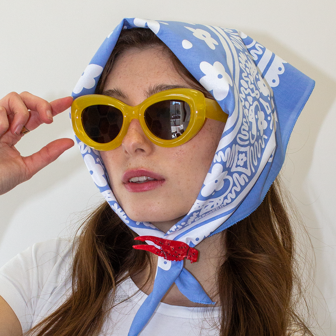 Floral Fields Bandana (Periwinkle)