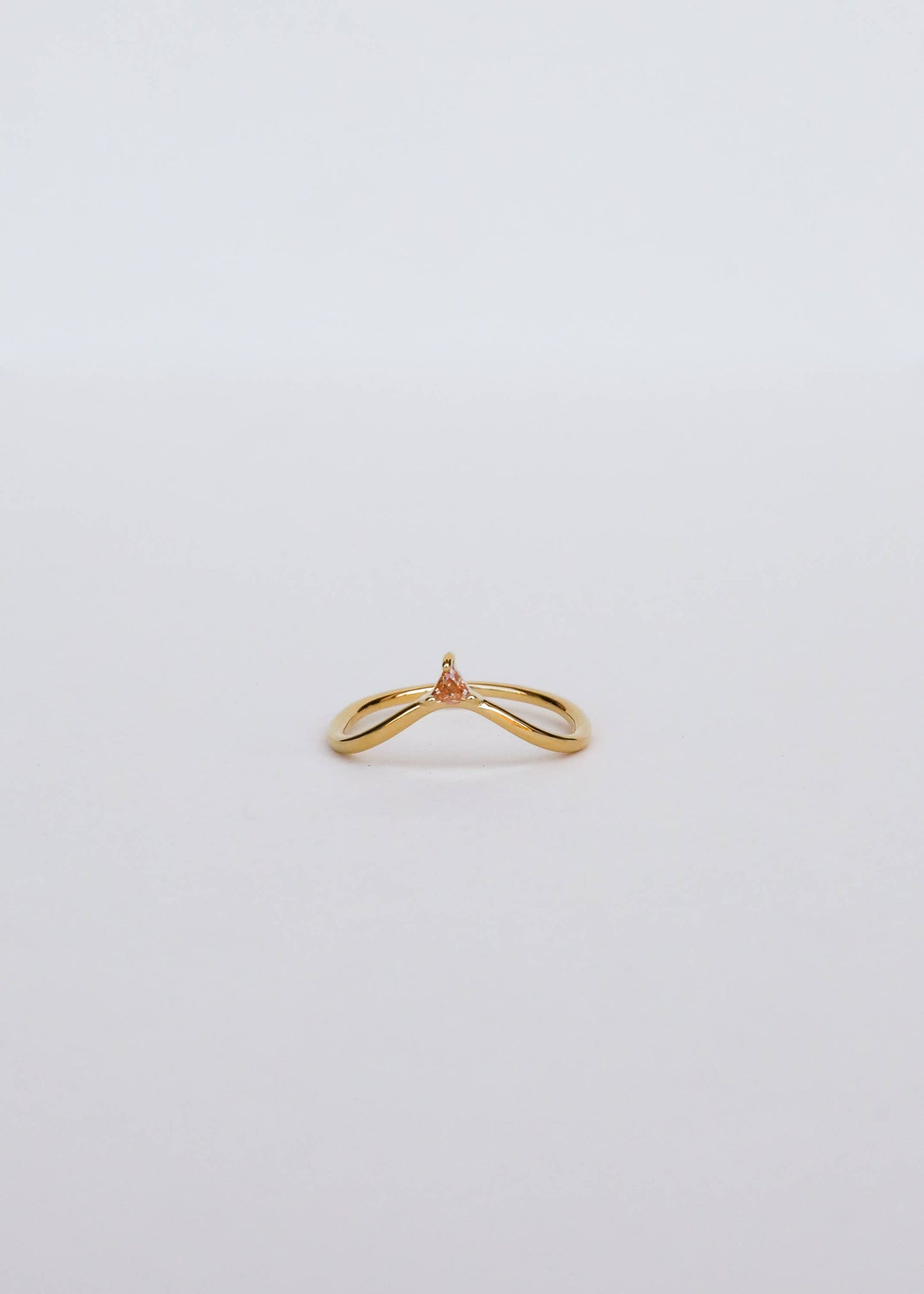 Ring - Arched Triangle - Champagne