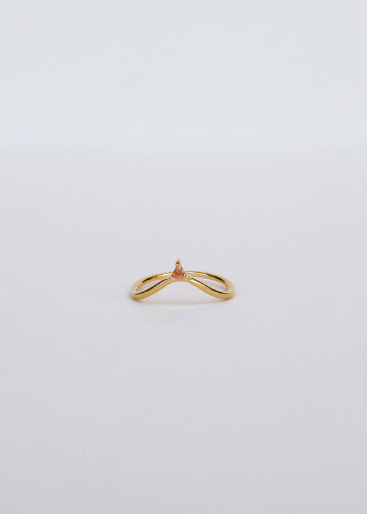 Ring - Arched Triangle - Champagne