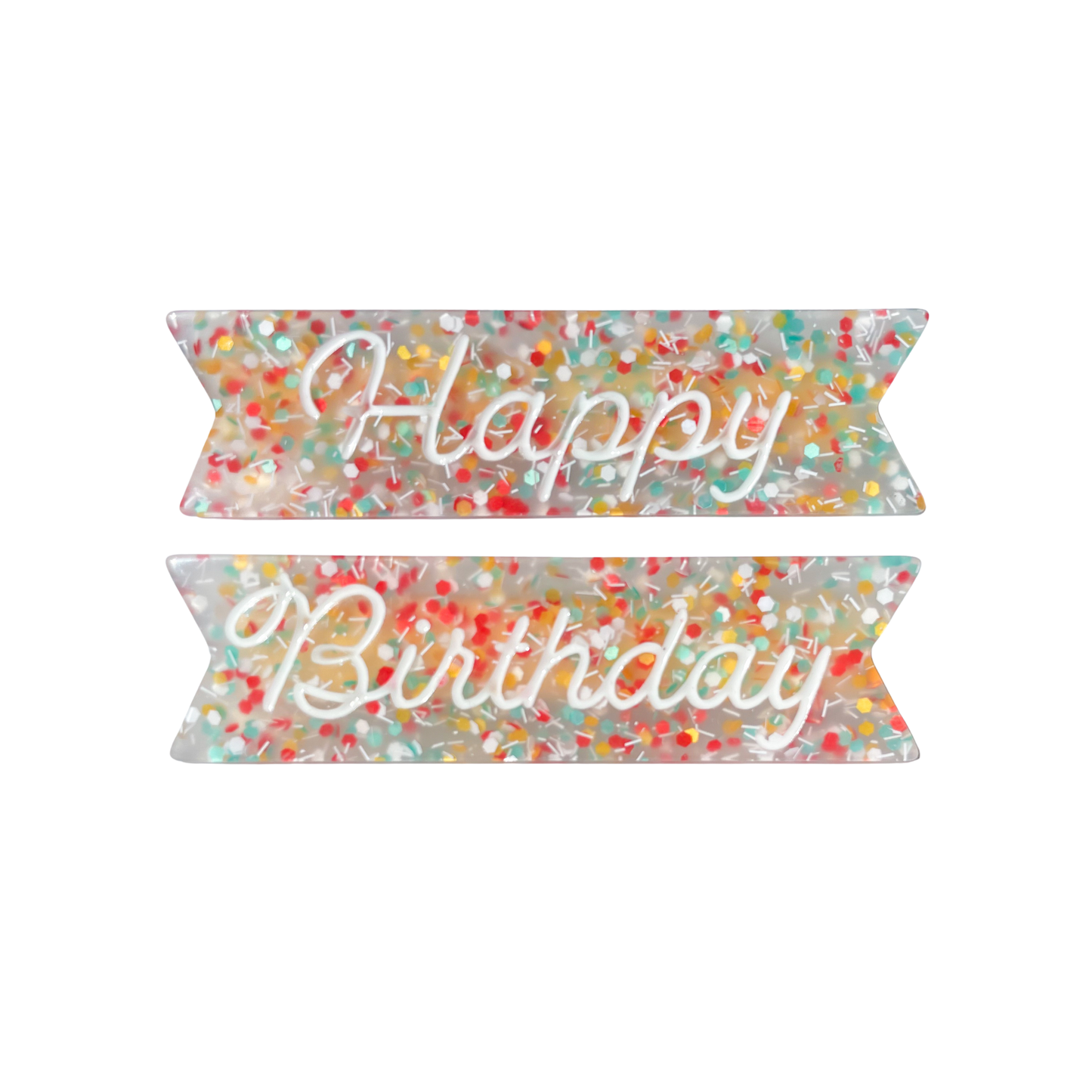 Happy Birthday Hair Clips - Cute fun Gift Hair Accessories