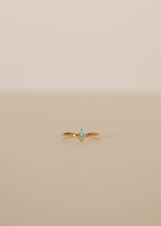 Ring - Floating Gemstone - Turquoise