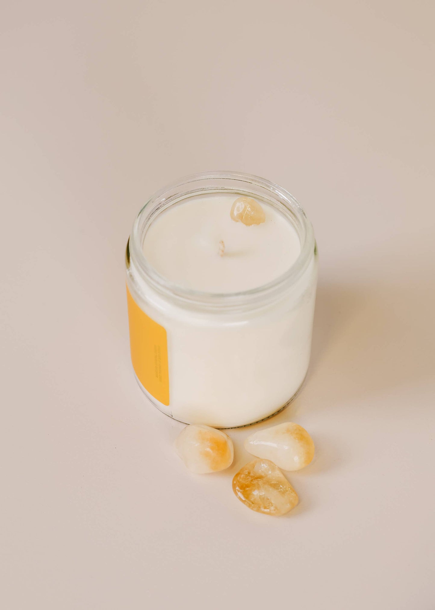 4oz Clear Crystal Candles - Citrine - Success