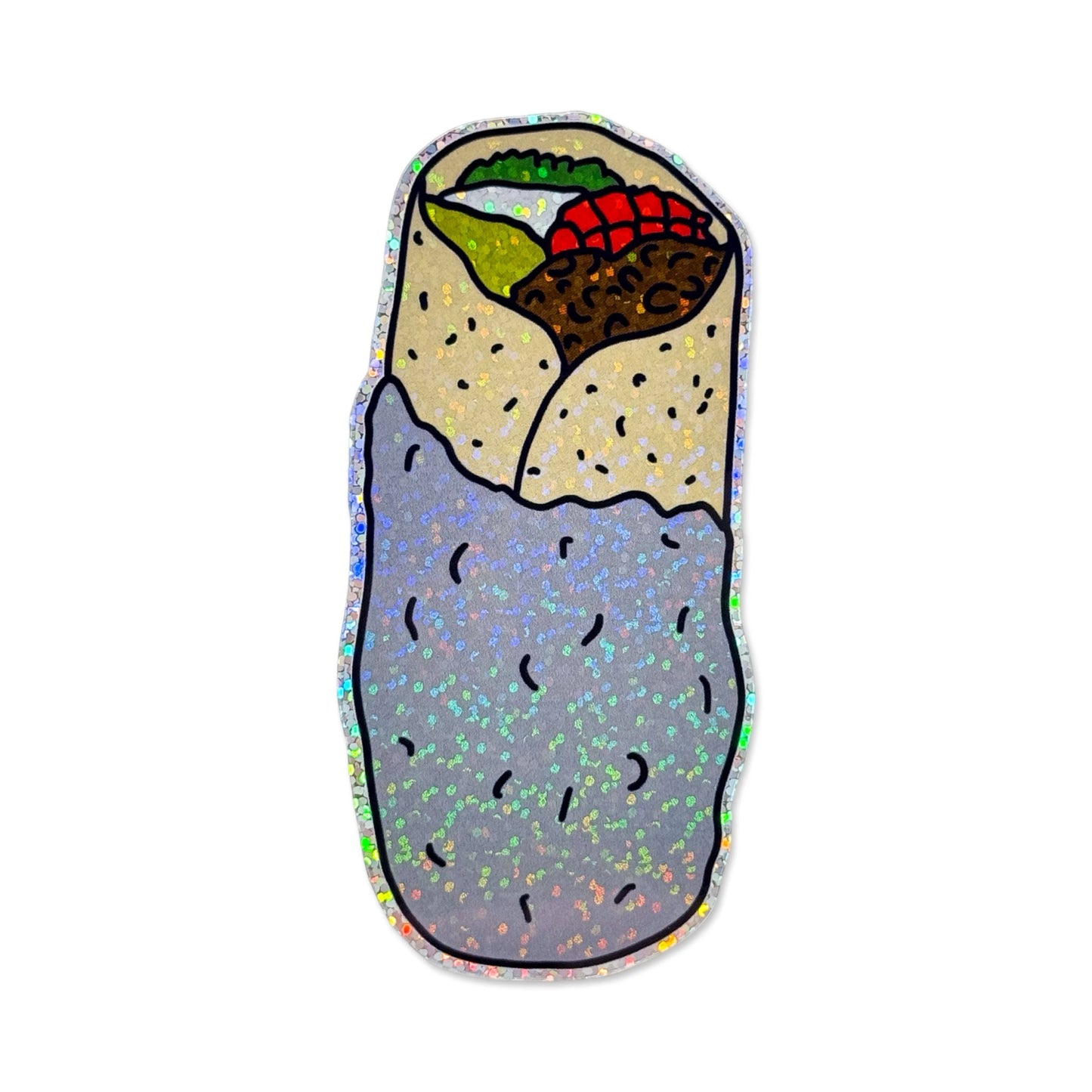 Glitter Burrito Sticker