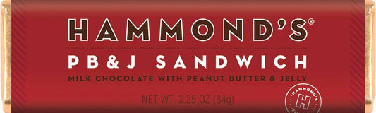 PB & J Sandwich Milk Chocolate Candy Bar  2.25oz