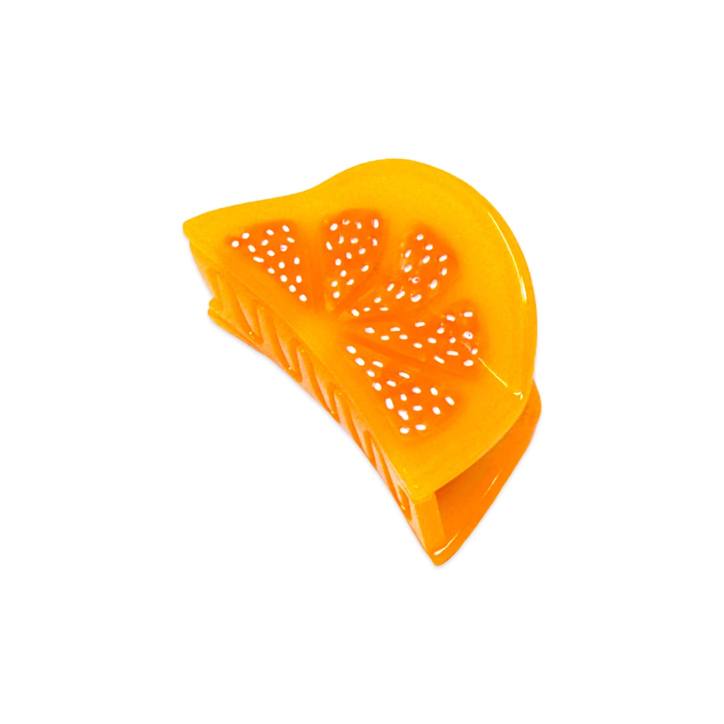 Mini Orange Slice Hair Claw Clip