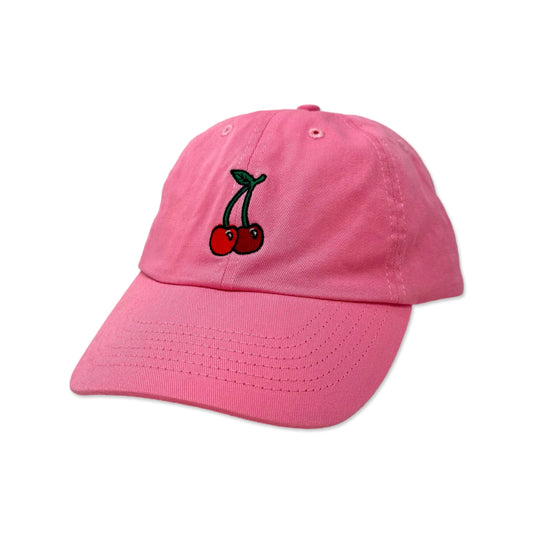 Embroidered Cherries Hat