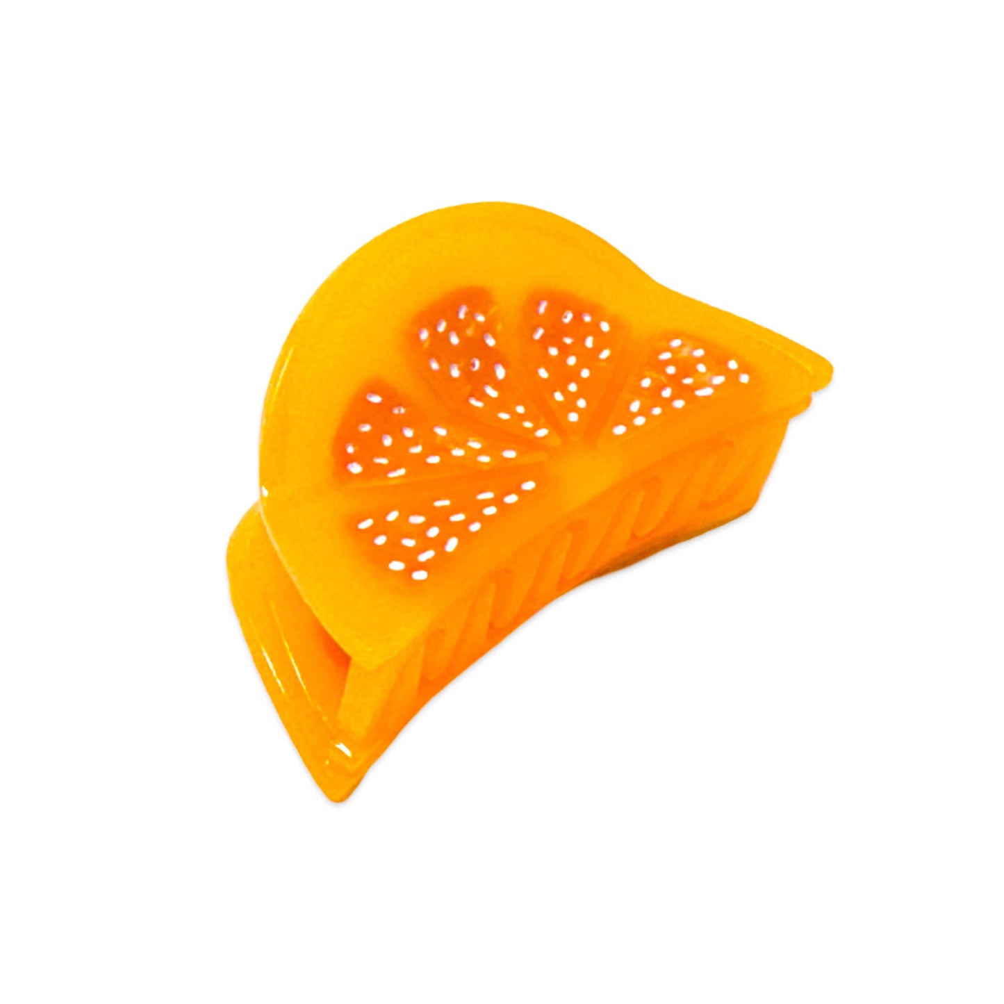 Mini Orange Slice Hair Claw Clip