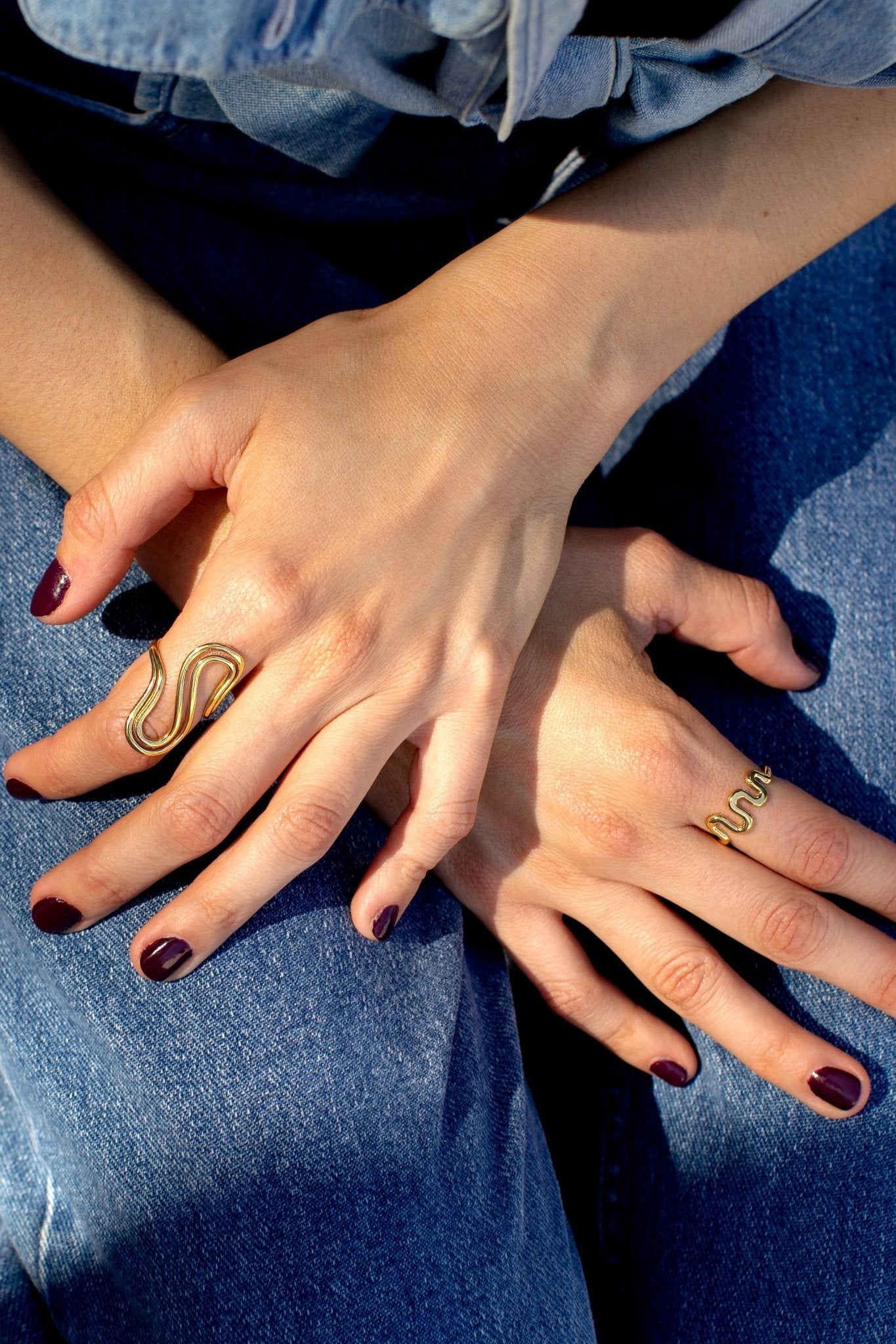 Between Two Rivers Ring - 18K Gold Plated - Tsuru