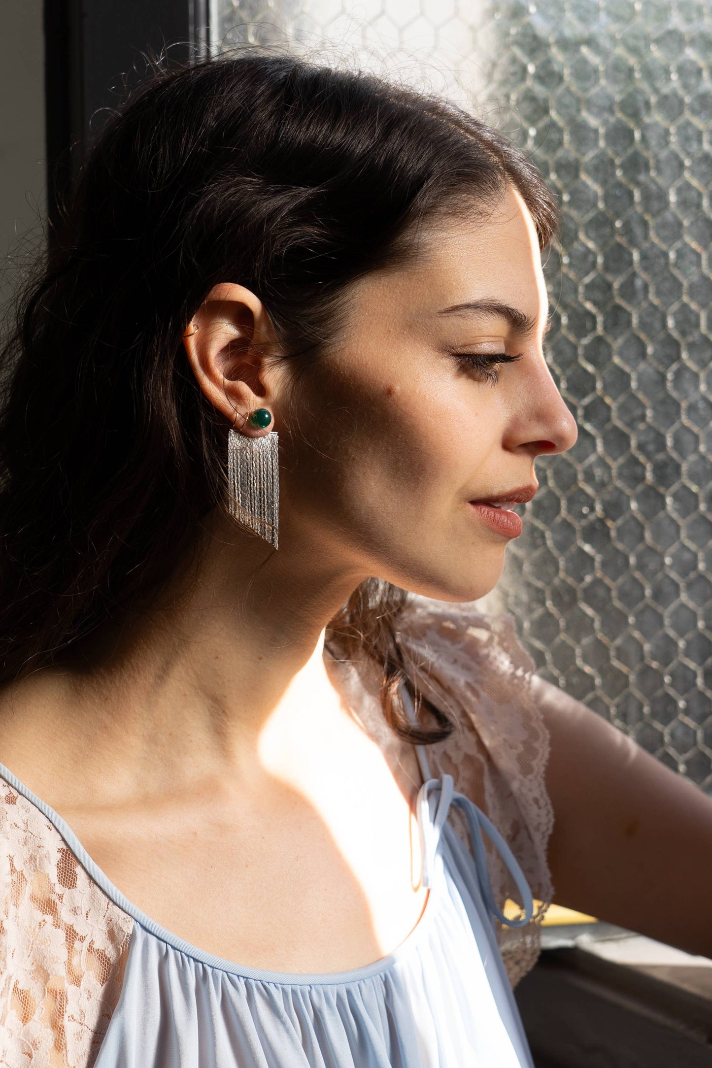 Rubell Layered Earring - Platinum Plated