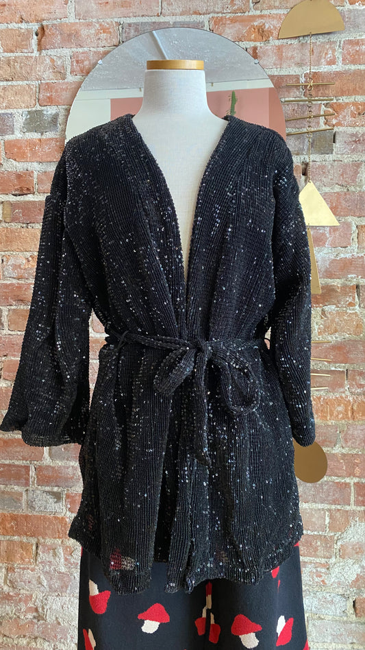 Sequin Kimono Jacket