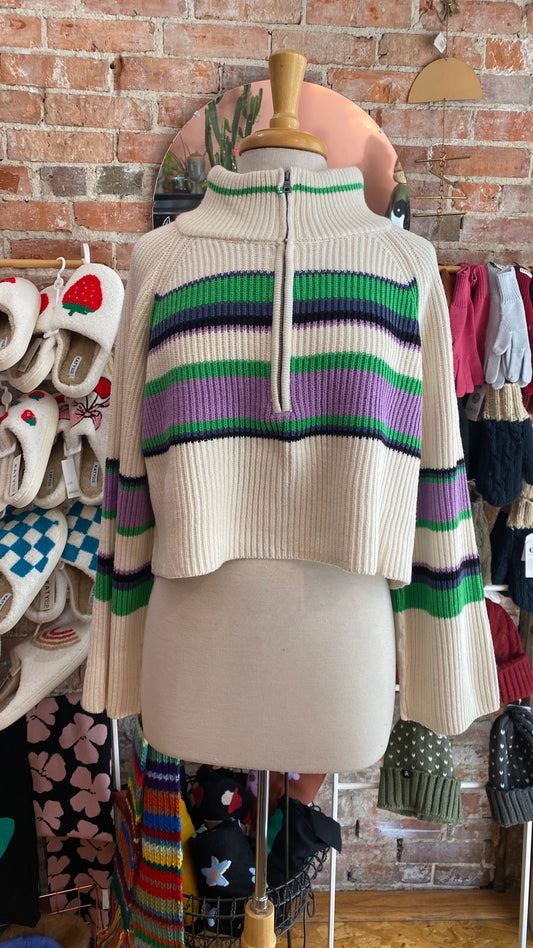 Striped Great Half Zip