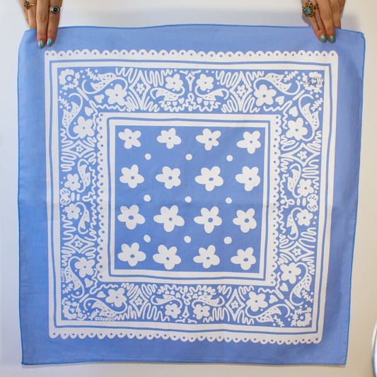 Floral Fields Bandana (Periwinkle)