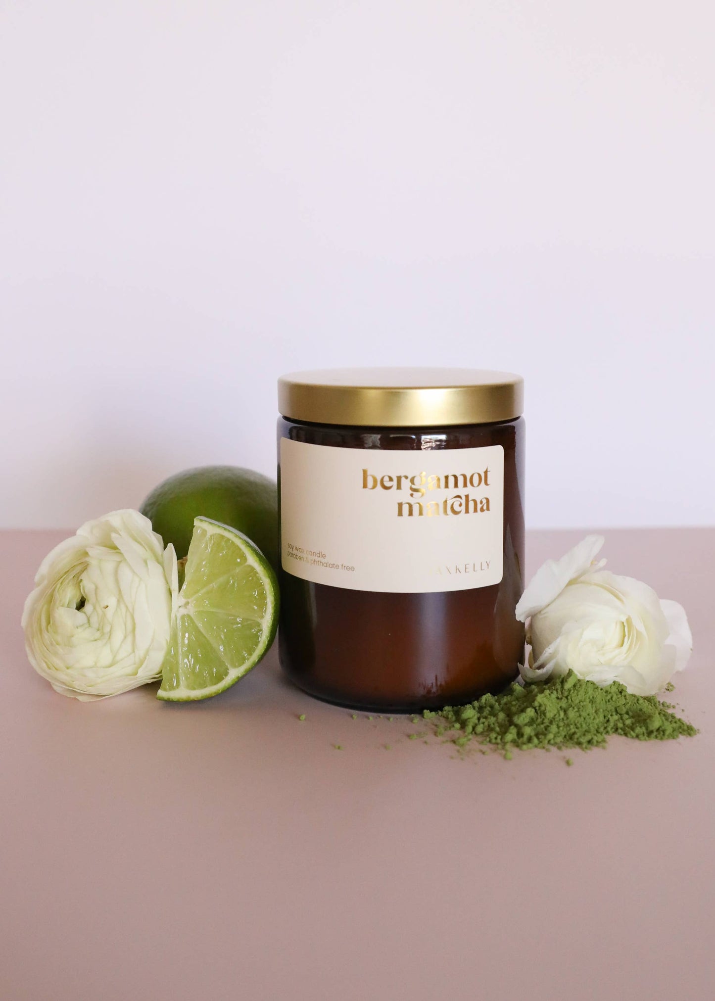 9oz - Bergamot Matcha Candles - Amber