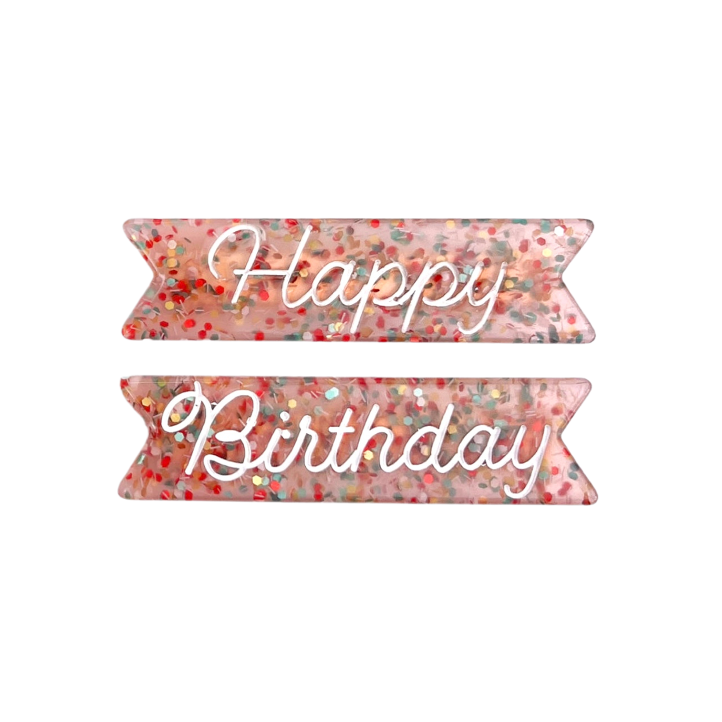 Happy Birthday Hair Clips - Cute fun Gift Hair Accessories