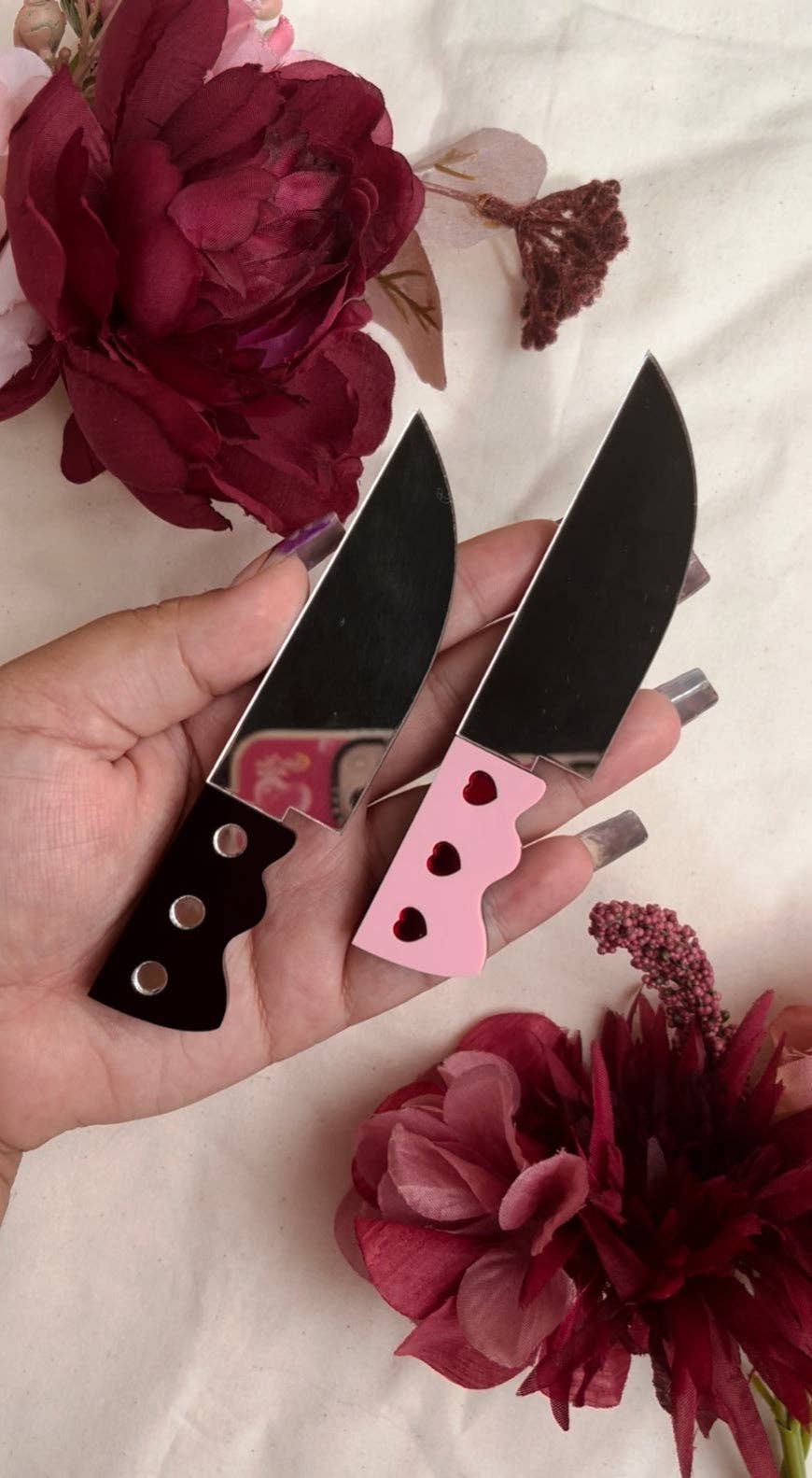 Mini Knife Mirror Compact