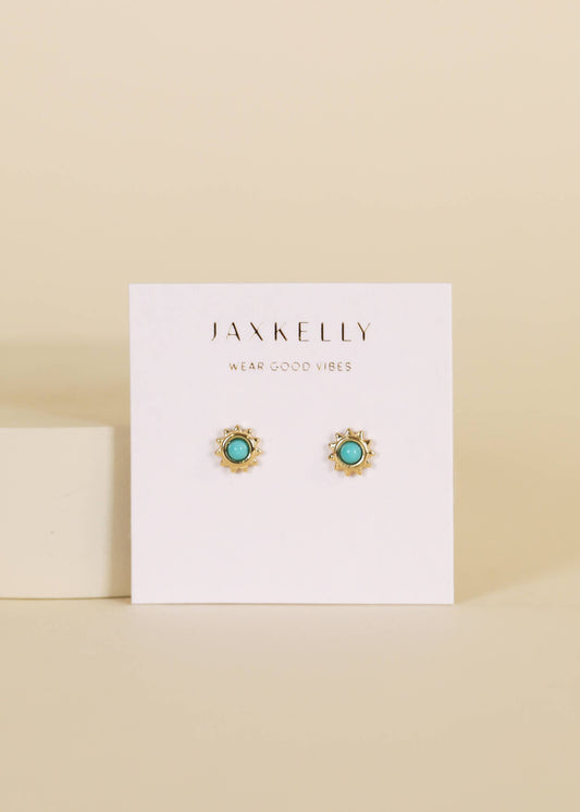 Sun Stud - Turquoise - Earring