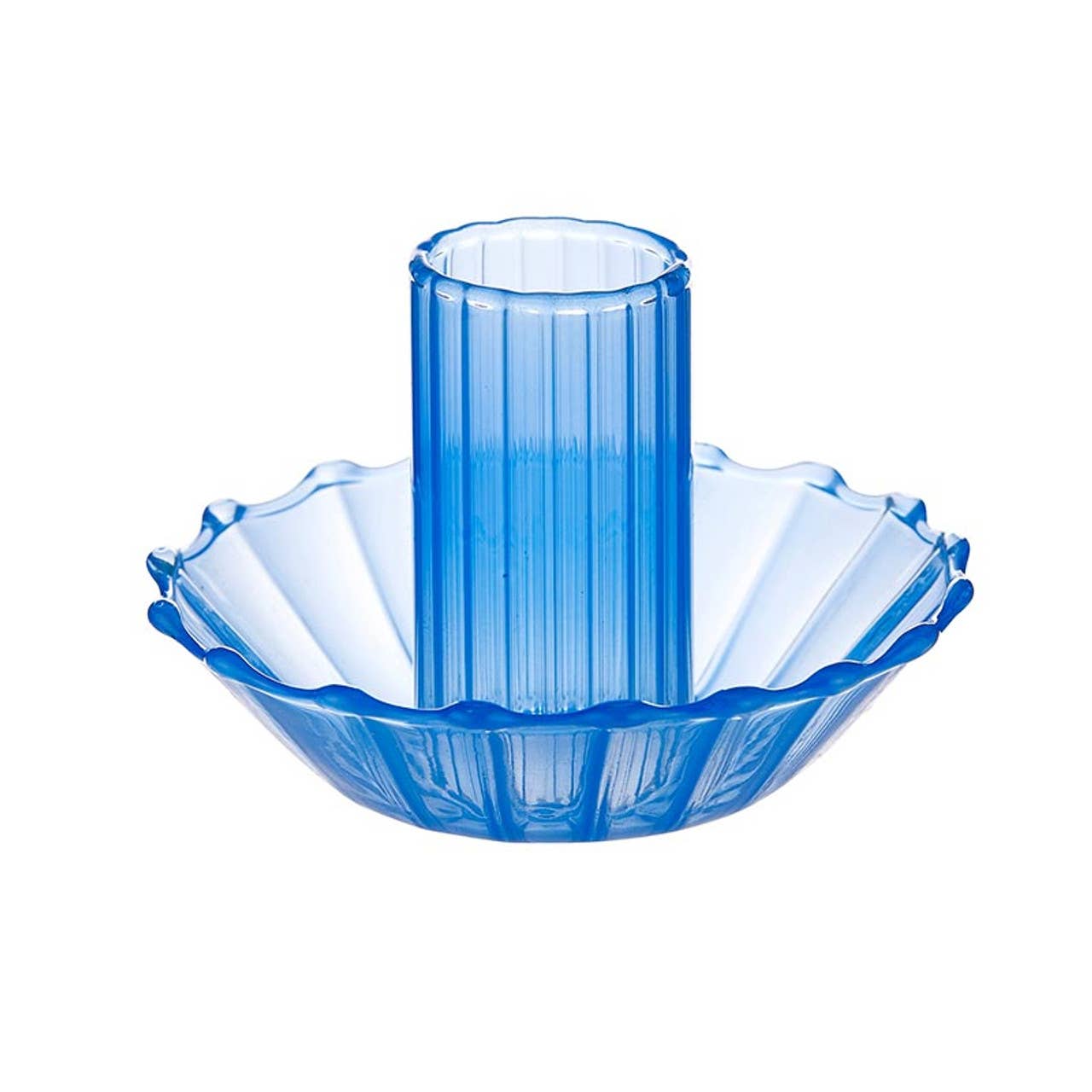 Glass Candle Holder - Blue