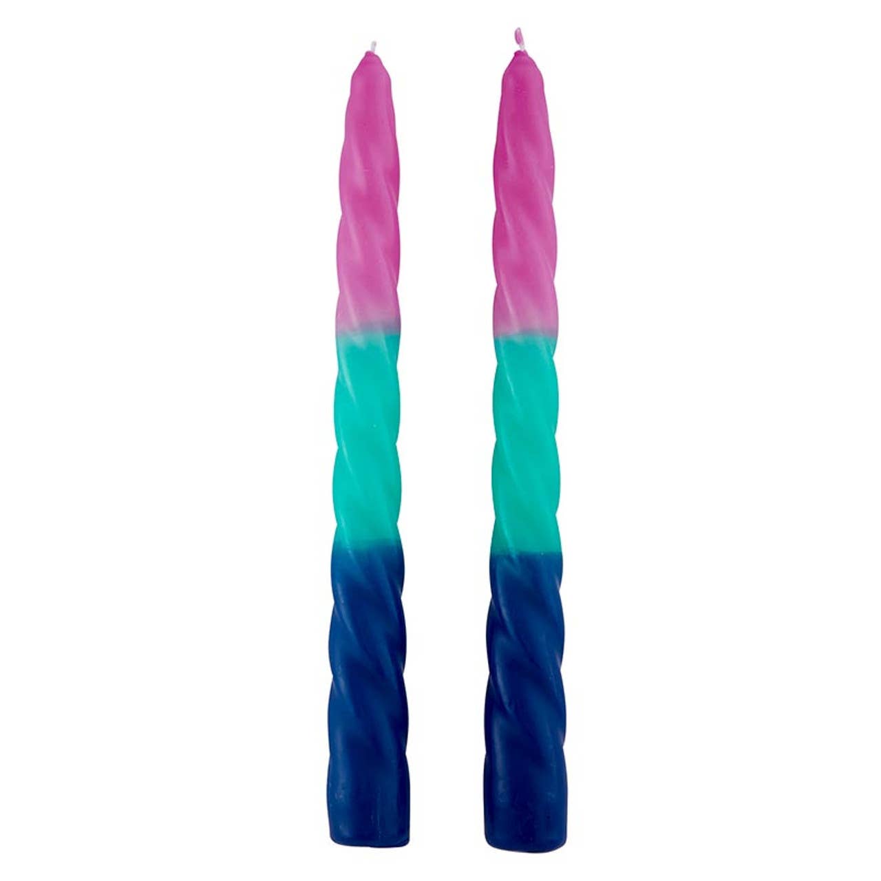 Tapered Candle - Pink-Green-Blue