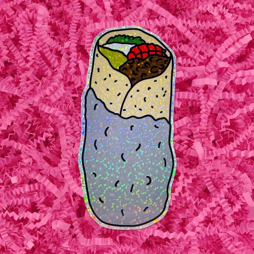 Glitter Burrito Sticker