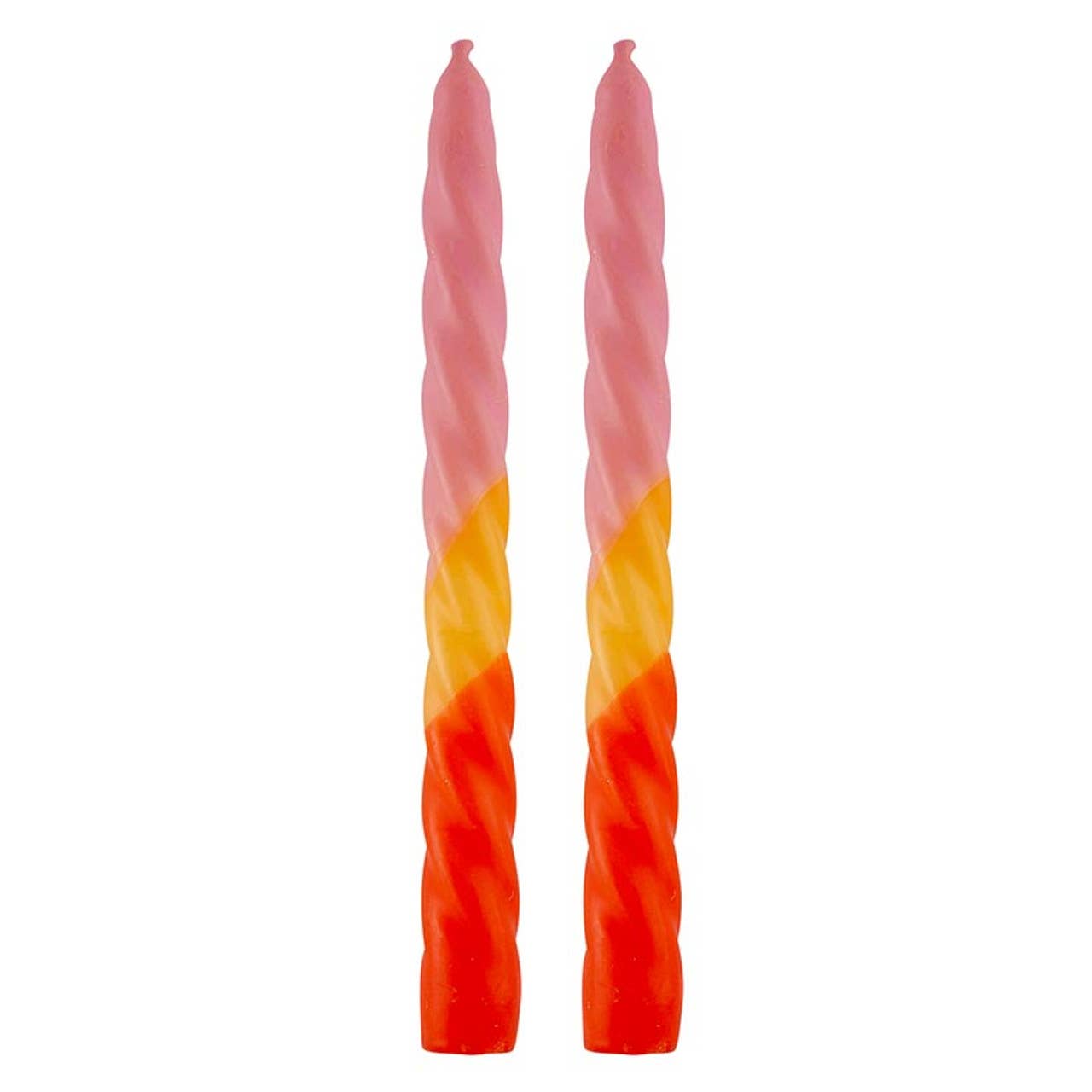 Tapered Candle - Pink-Yellow-Orange