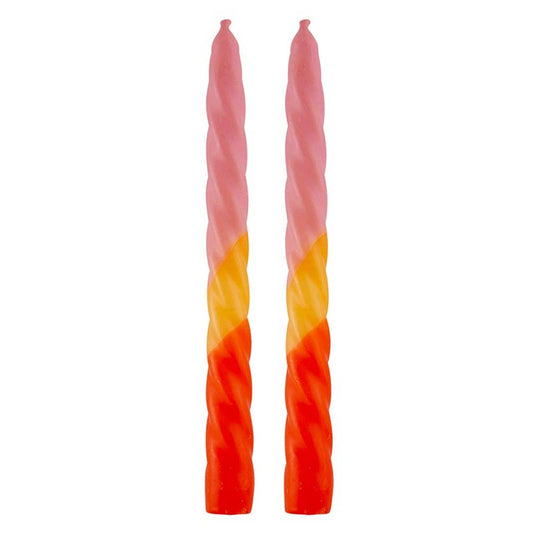 Tapered Candle - Pink-Yellow-Orange