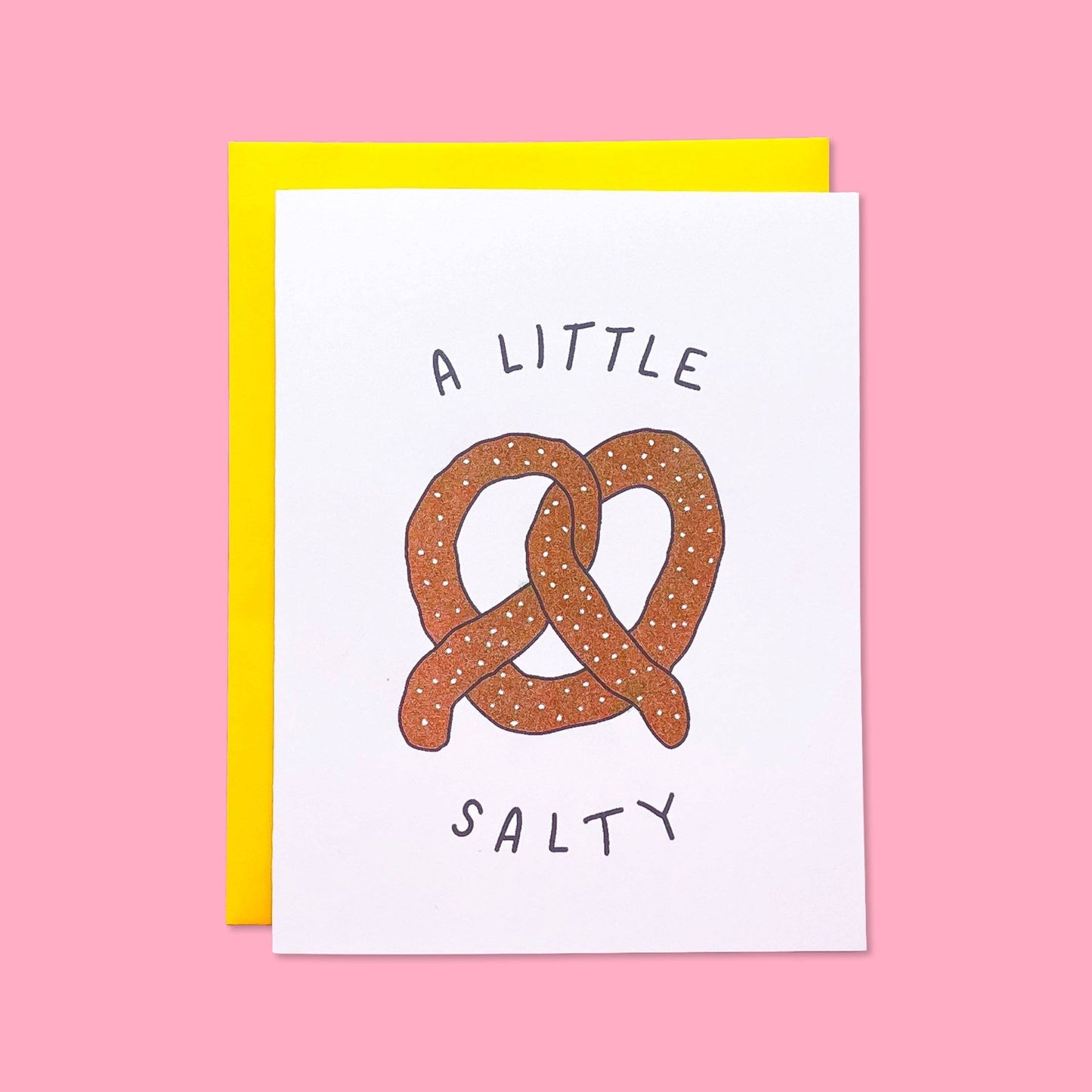 Salty Pretzel Risograph Card